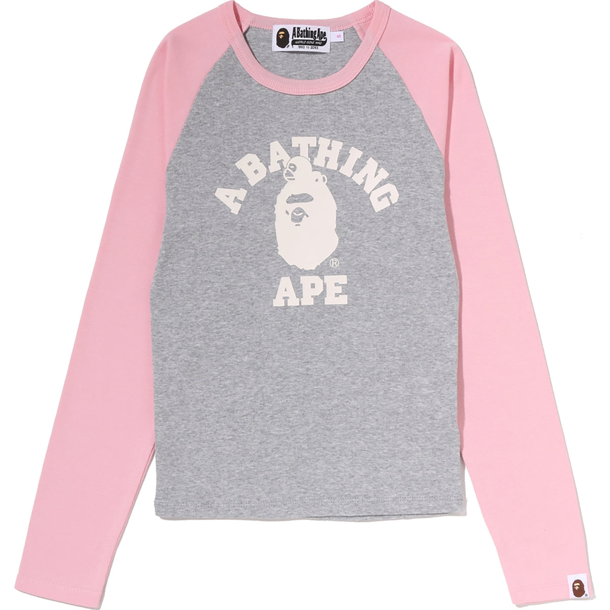 COLLEGE RAGLAN CROPPED LS TEE LADIES