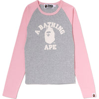 COLLEGE RAGLAN CROPPED LS TEE LADIES