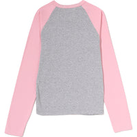 COLLEGE RAGLAN CROPPED LS TEE LADIES