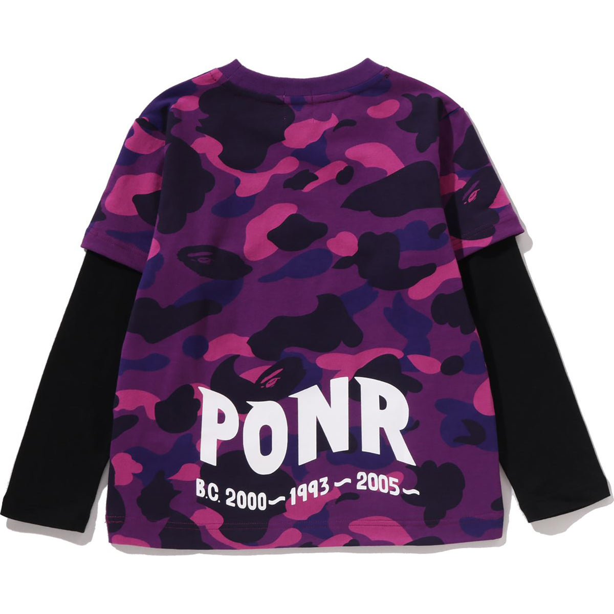 COLOR CAMO SHARK LAYERED LS TEE KIDS