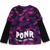 COLOR CAMO SHARK LAYERED LS TEE KIDS