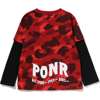 COLOR CAMO SHARK LAYERED LS TEE KIDS