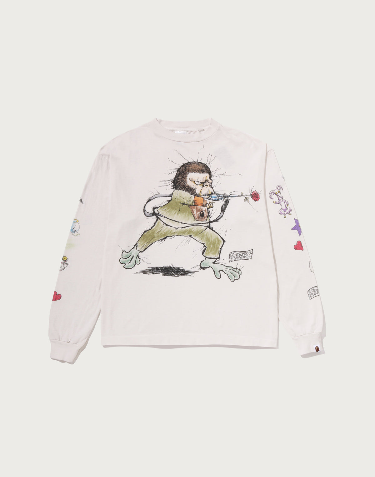 BAPE X SAINT MXXXXXX L/S TEE MENS