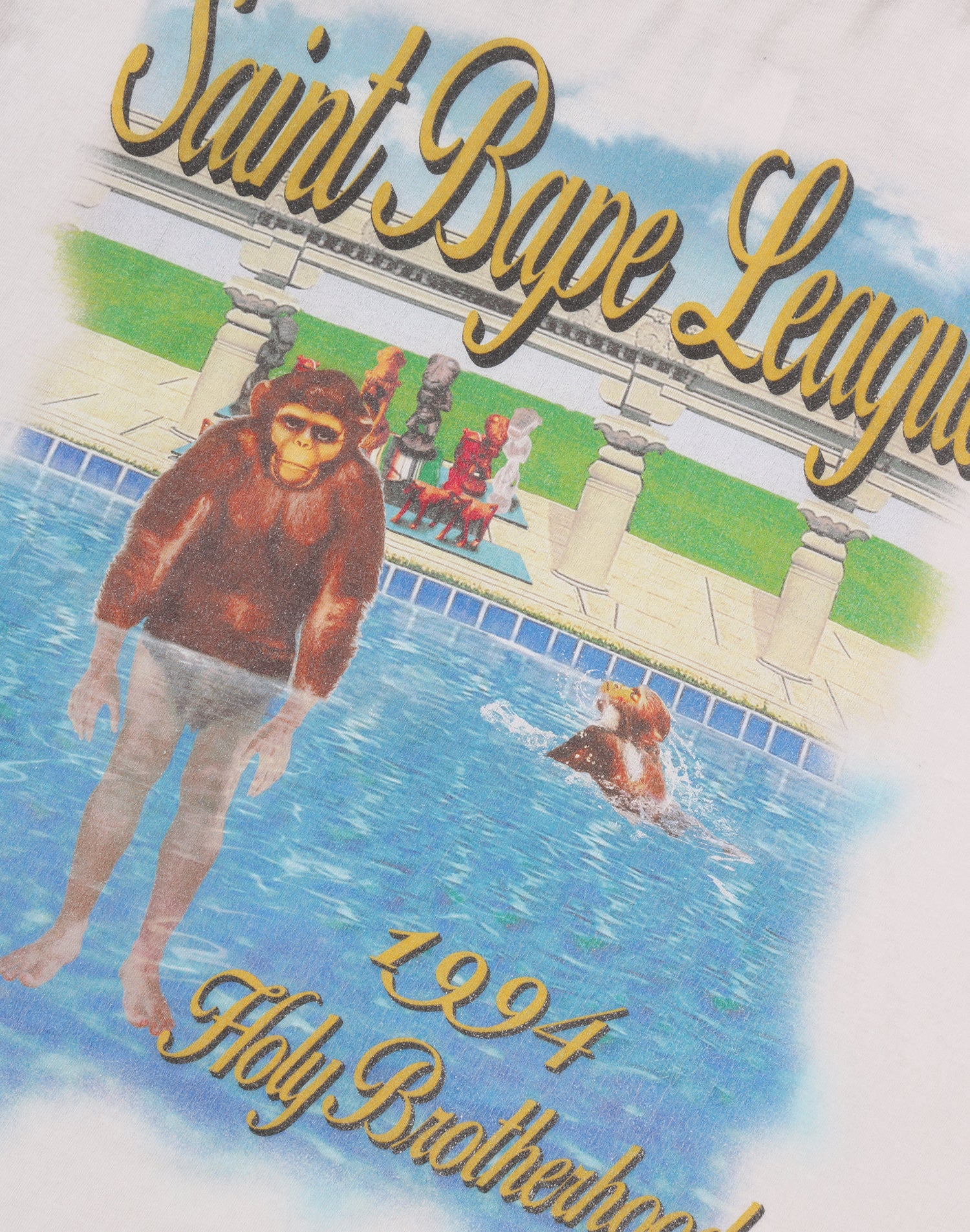 BAPE X SAINT MXXXXXX LEAGUE L/S TEE MENS
