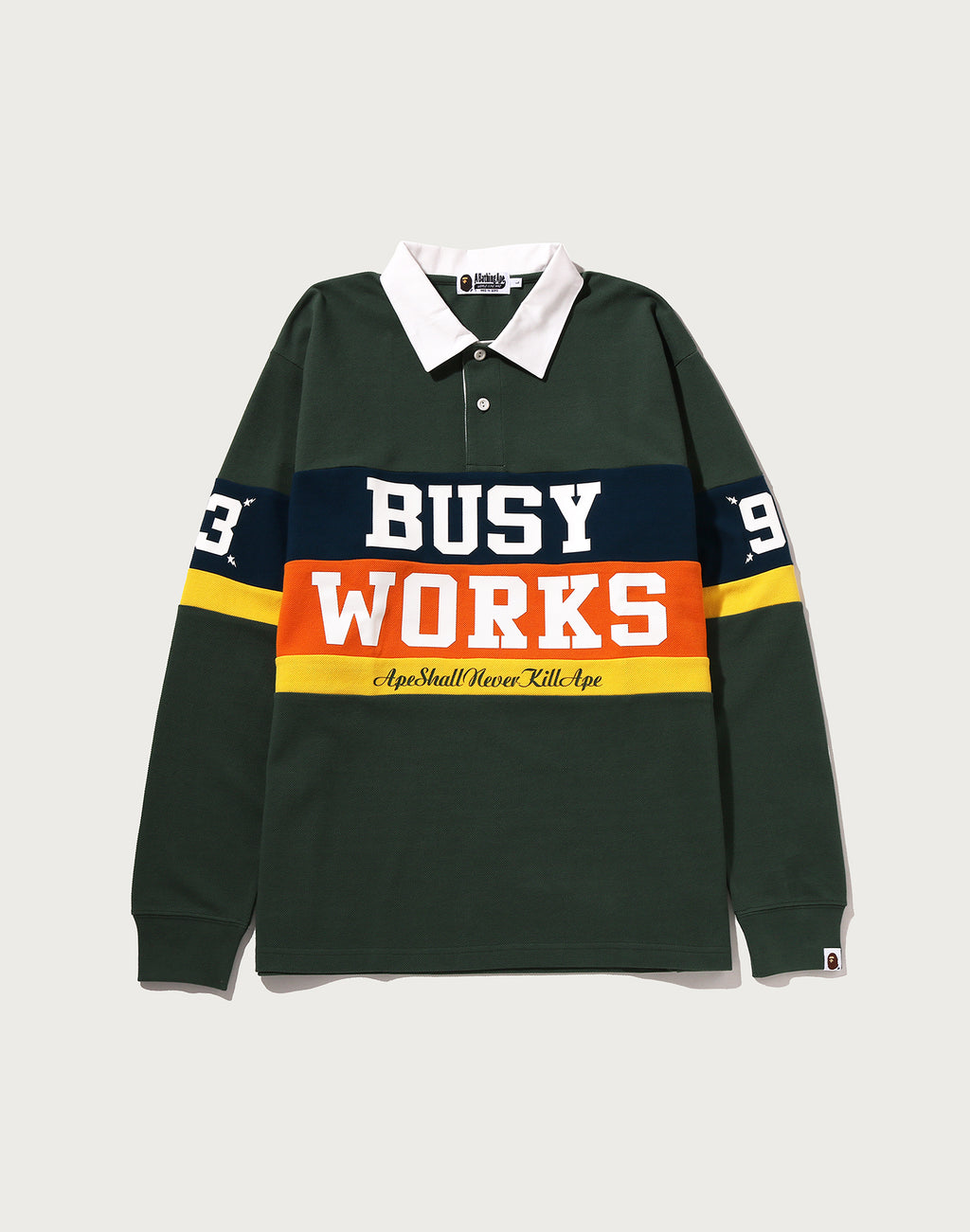 BY BATHING APE STRIPED RUGBY SHIRT MENS
