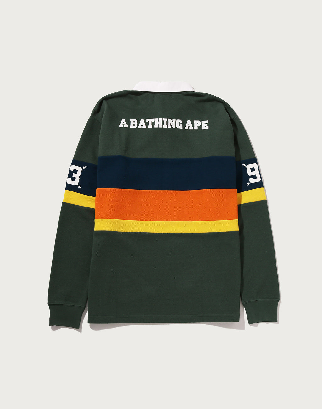 BY BATHING APE STRIPED RUGBY SHIRT MENS