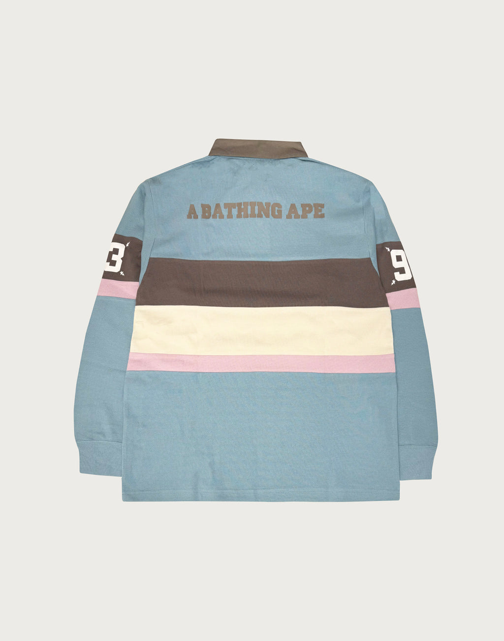 BY BATHING APE STRIPED RUGBY SHIRT MENS