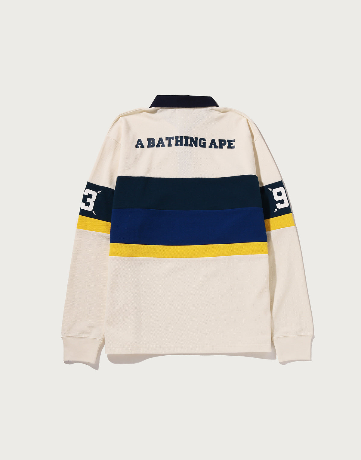 BY BATHING APE STRIPED RUGBY SHIRT MENS