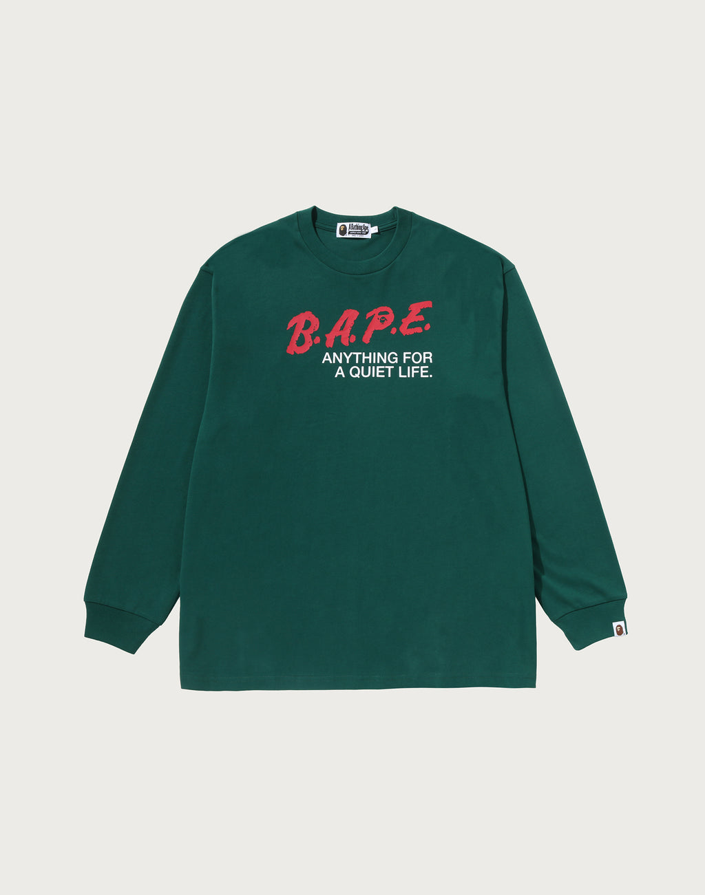 BAPE LOGO RELAXED FIT LS TEE MENS