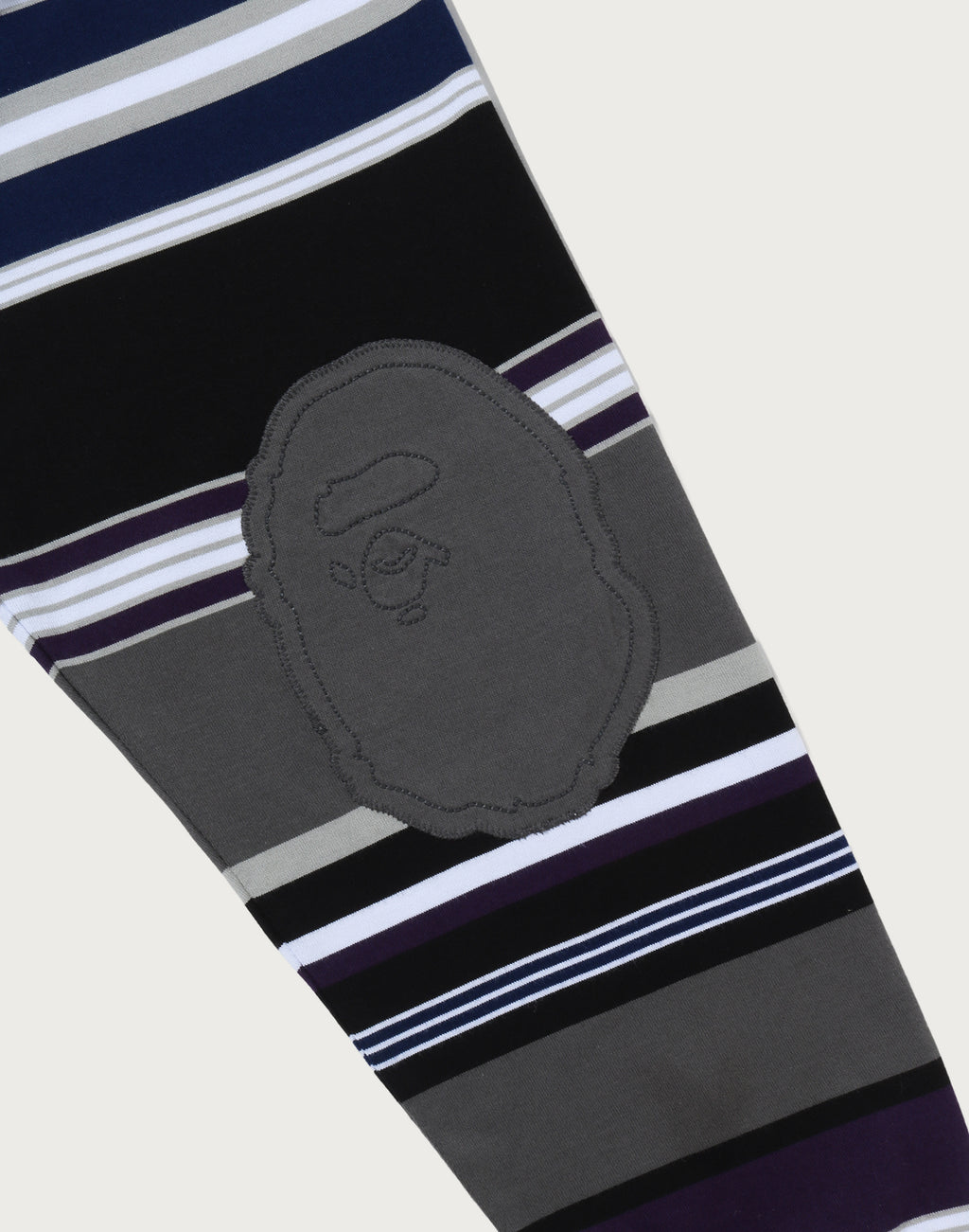 BY BATHING APE STRIPE RELAXED FIT POLO LS TEE MENS