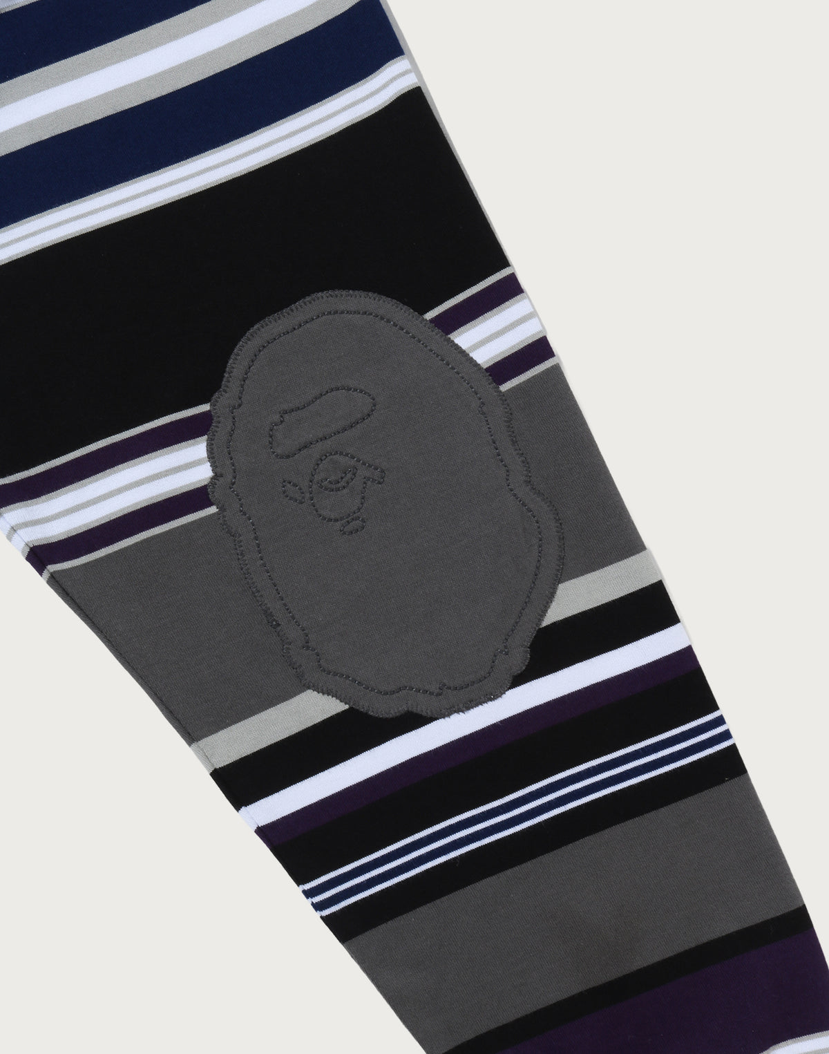 BY BATHING APE STRIPE RELAXED FIT POLO LS TEE MENS