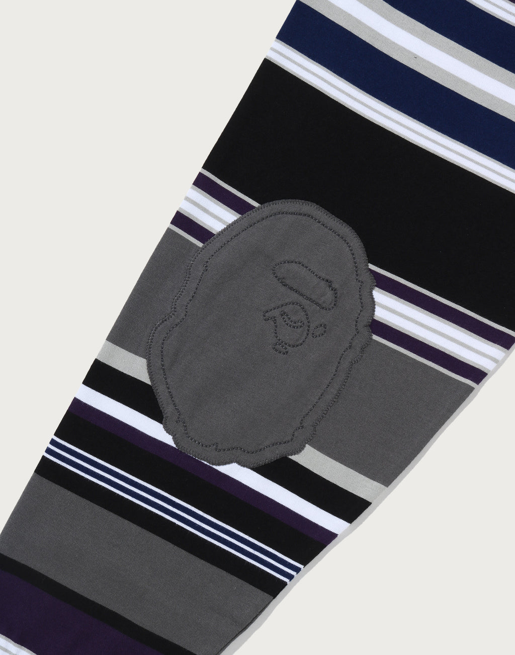 BY BATHING APE STRIPE RELAXED FIT POLO LS TEE MENS