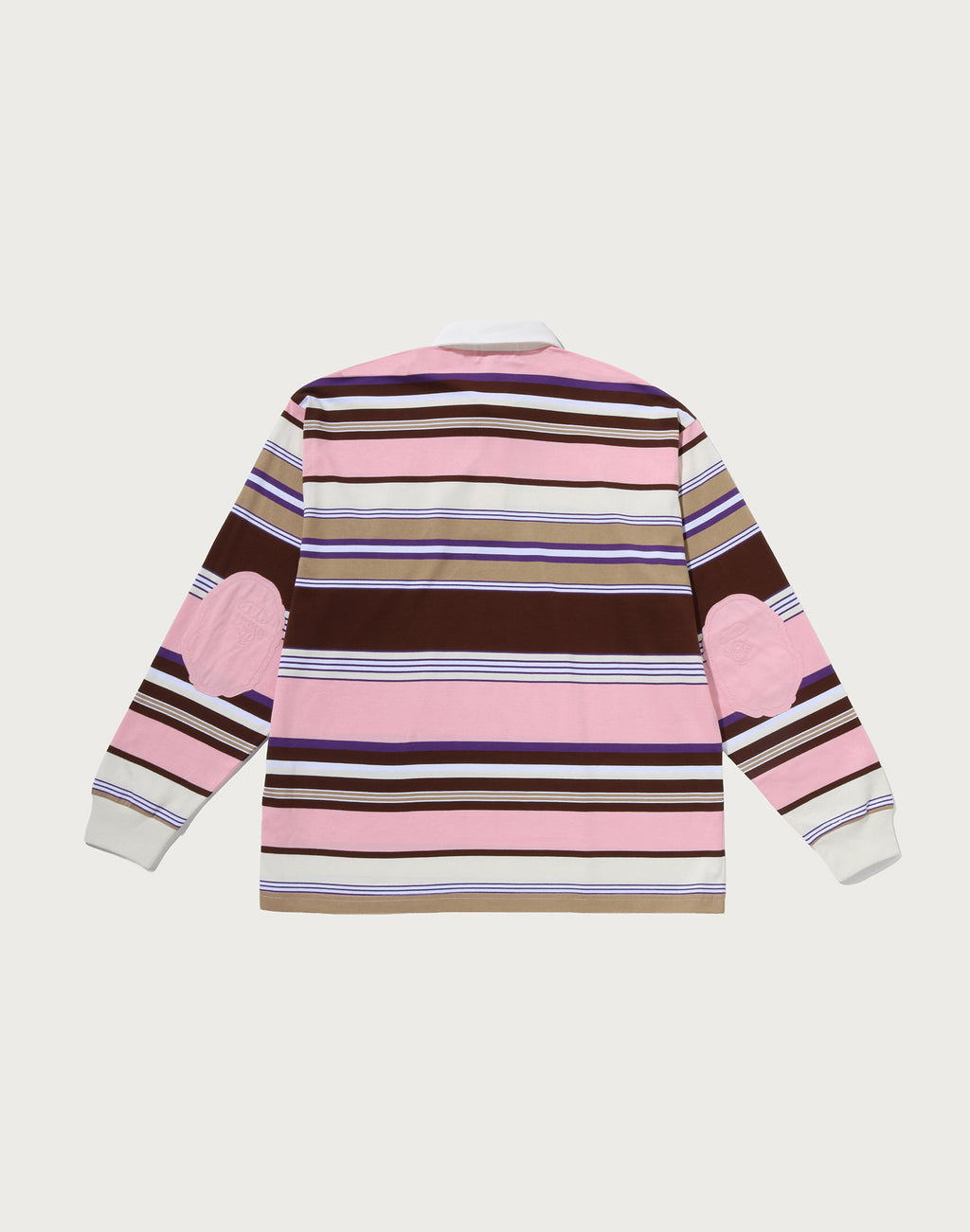 BY BATHING APE STRIPE RELAXED FIT POLO LS TEE MENS