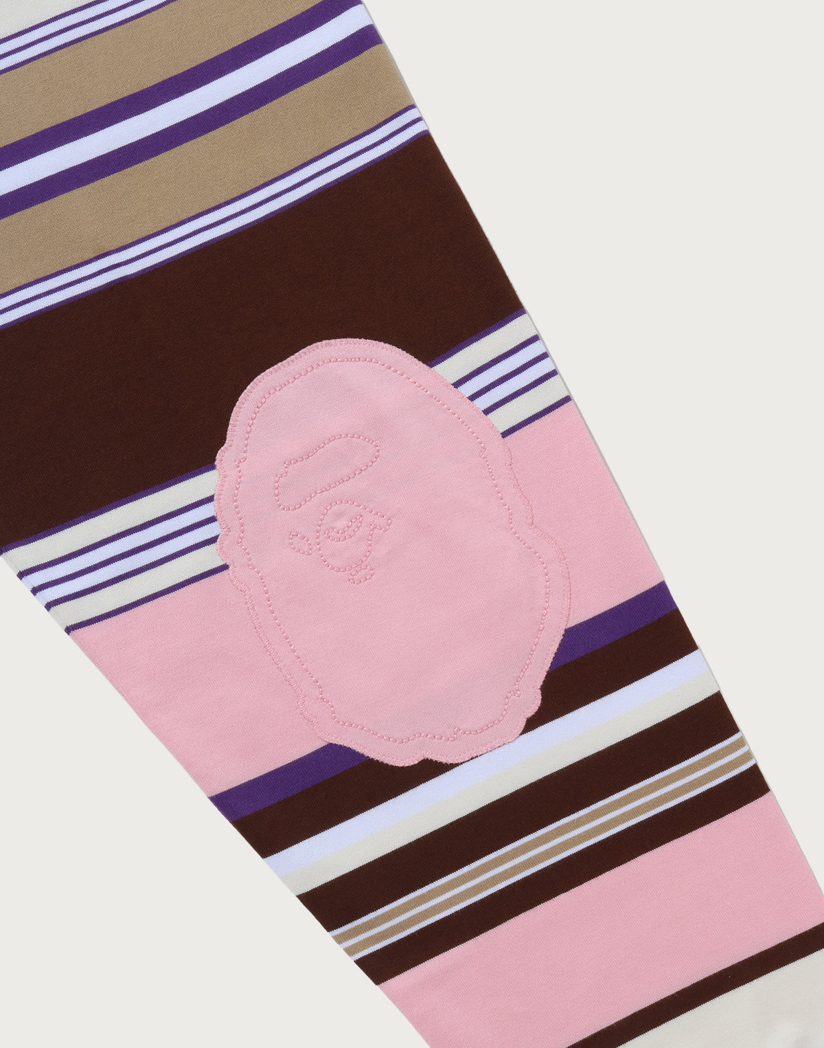 BY BATHING APE STRIPE RELAXED FIT POLO LS TEE MENS