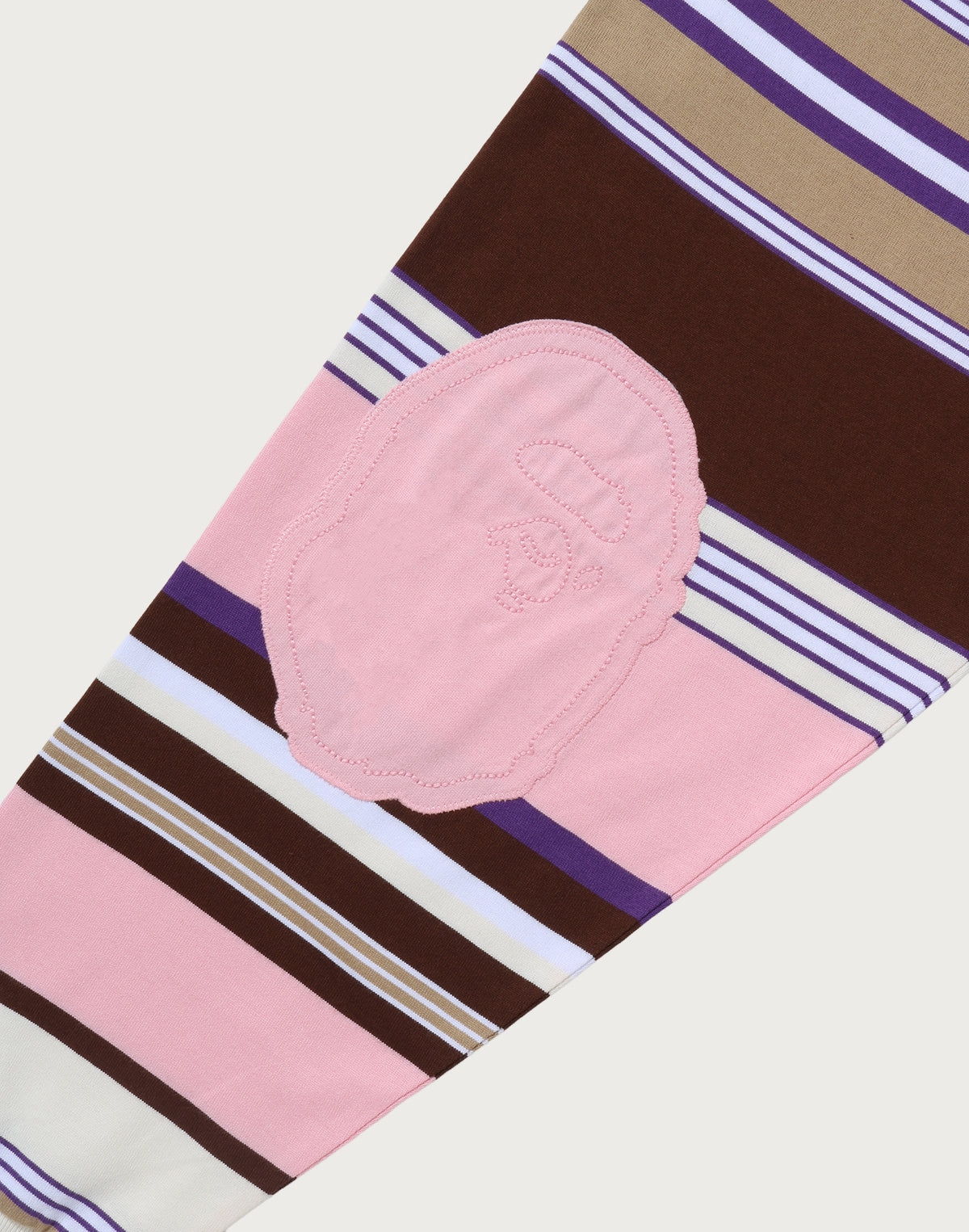 BY BATHING APE STRIPE RELAXED FIT POLO LS TEE MENS