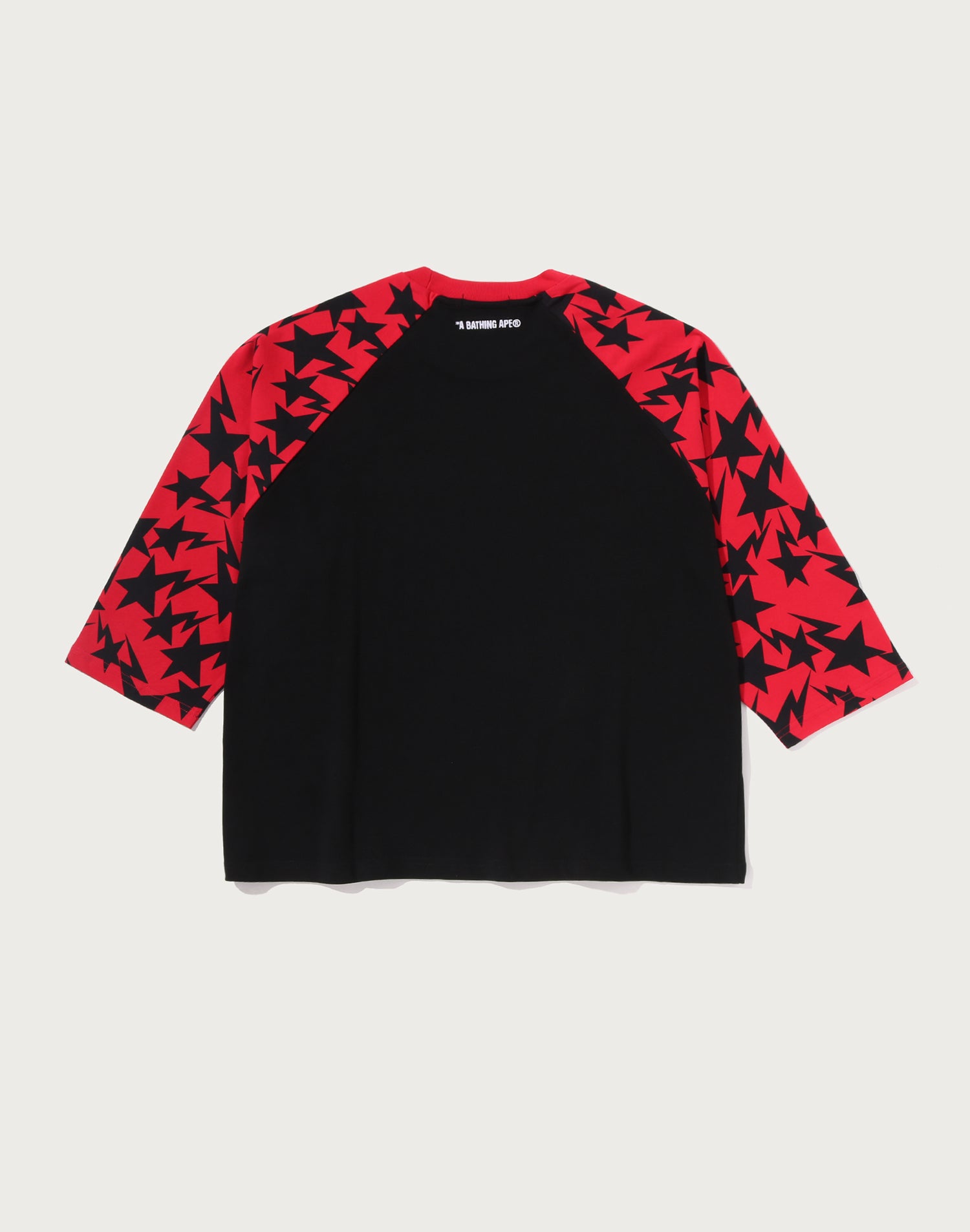 STA PATTERN BAPE STA RAGLAN CROPPED FIT LS TEE MENS
