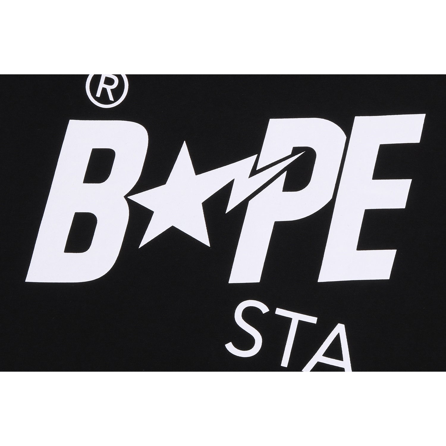 STA PATTERN BAPE STA RAGLAN CROPPED FIT LS TEE MENS