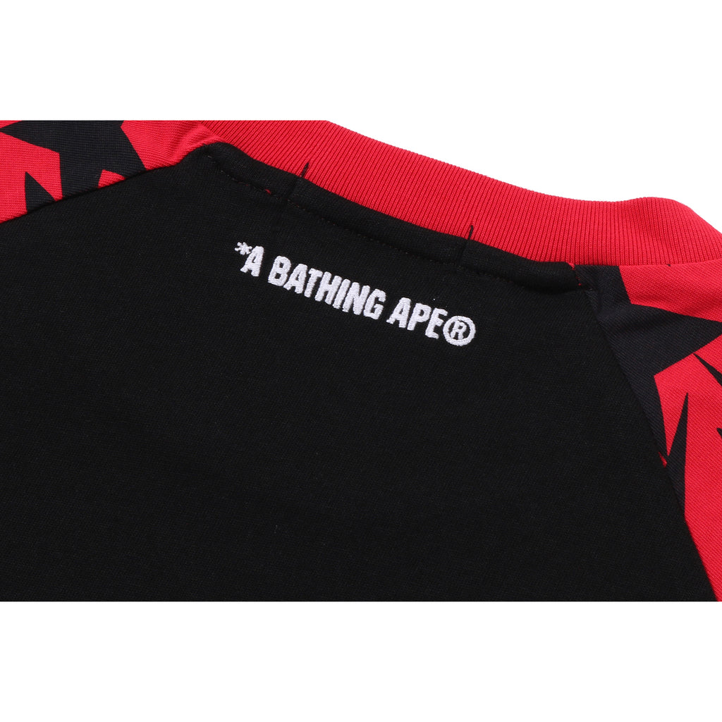 STA PATTERN BAPE STA RAGLAN CROPPED FIT LS TEE MENS