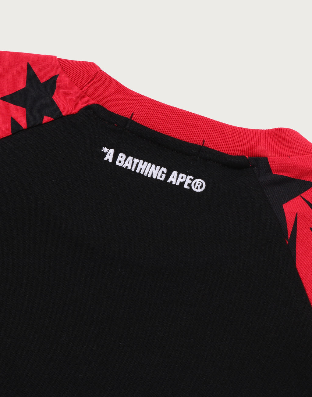 STA PATTERN BAPE STA RAGLAN CROPPED FIT LS TEE MENS