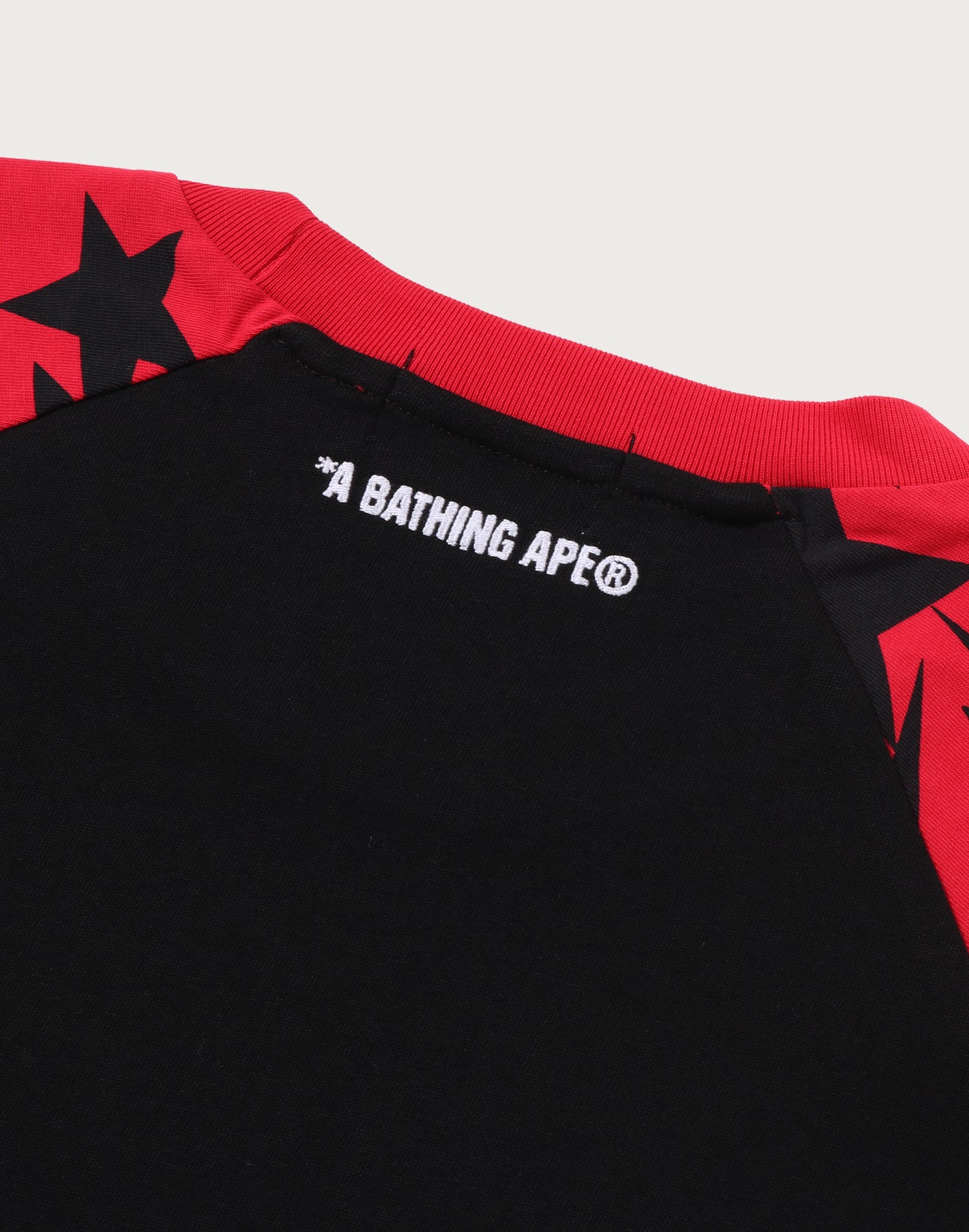 STA PATTERN BAPE STA RAGLAN CROPPED FIT LS TEE MENS