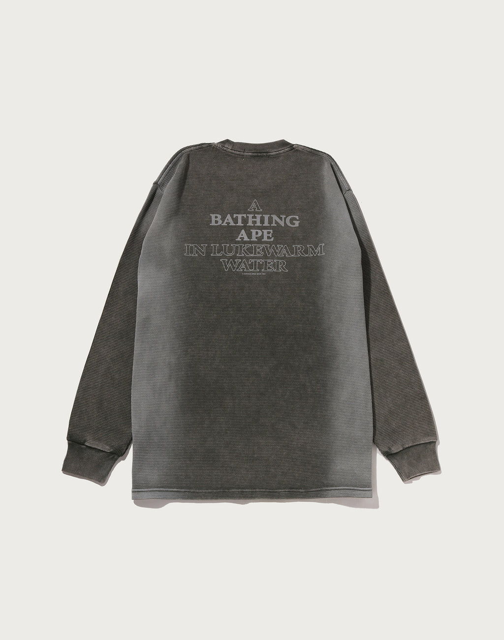 HEAVY WASHED BAPE MILITARY GRAPHIC RELAXED FIT LS TEE MENS