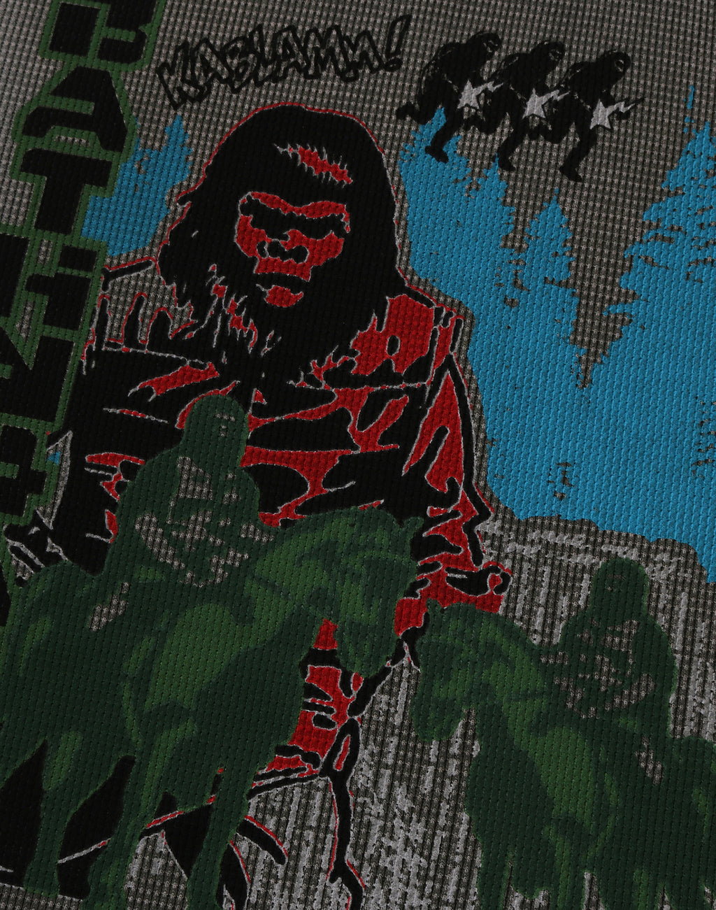 HEAVY WASHED BAPE MILITARY GRAPHIC RELAXED FIT LS TEE MENS