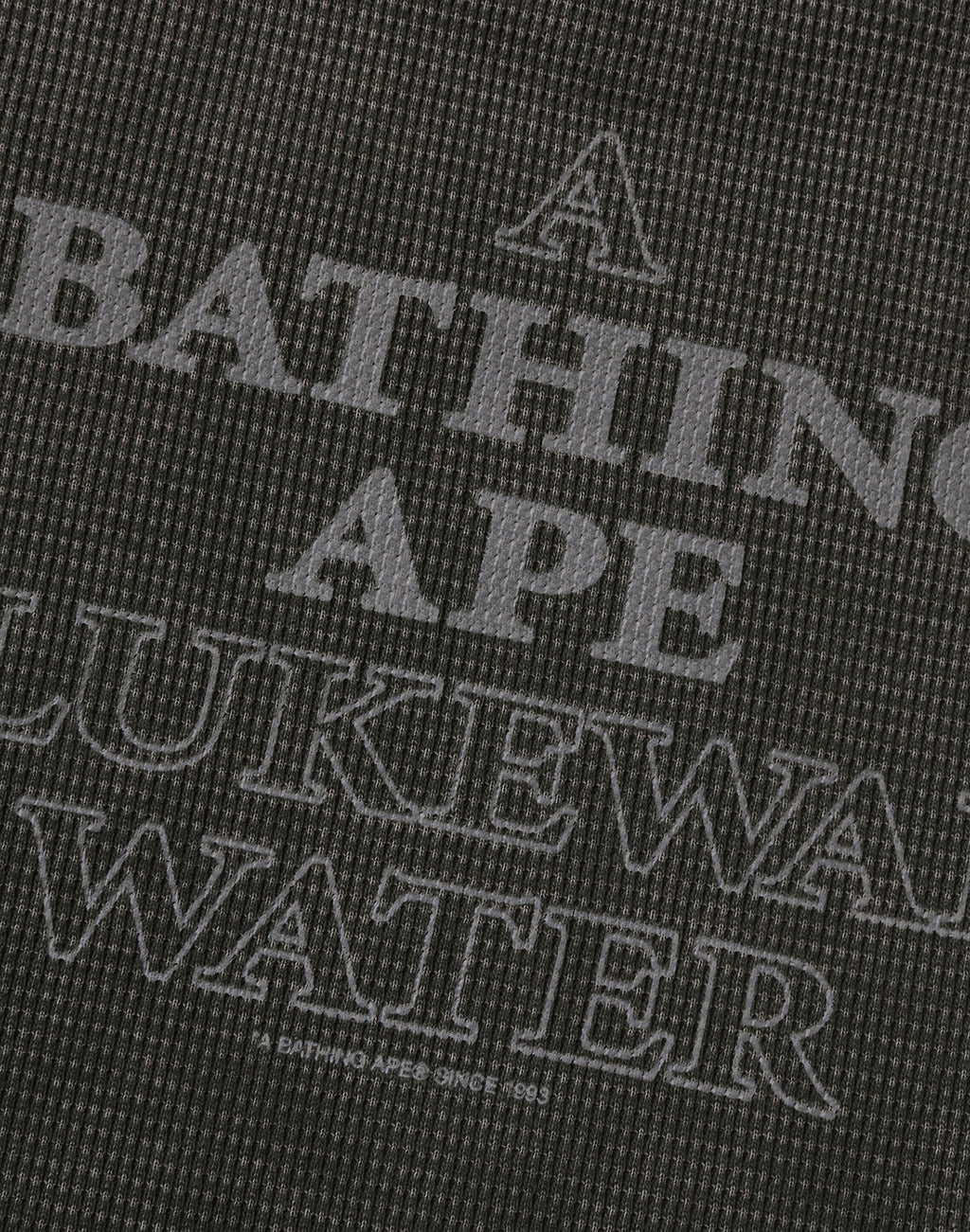 HEAVY WASHED BAPE MILITARY GRAPHIC RELAXED FIT LS TEE MENS
