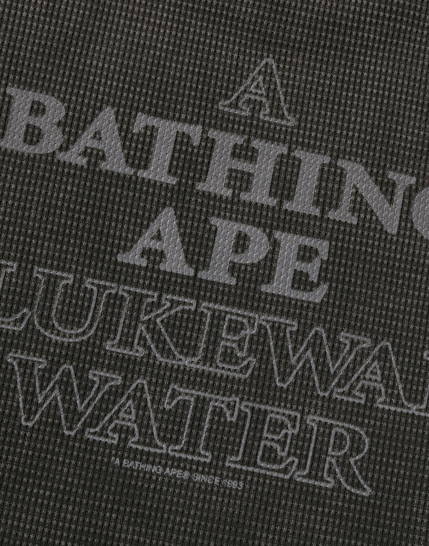 HEAVY WASHED BAPE MILITARY GRAPHIC RELAXED FIT LS TEE MENS