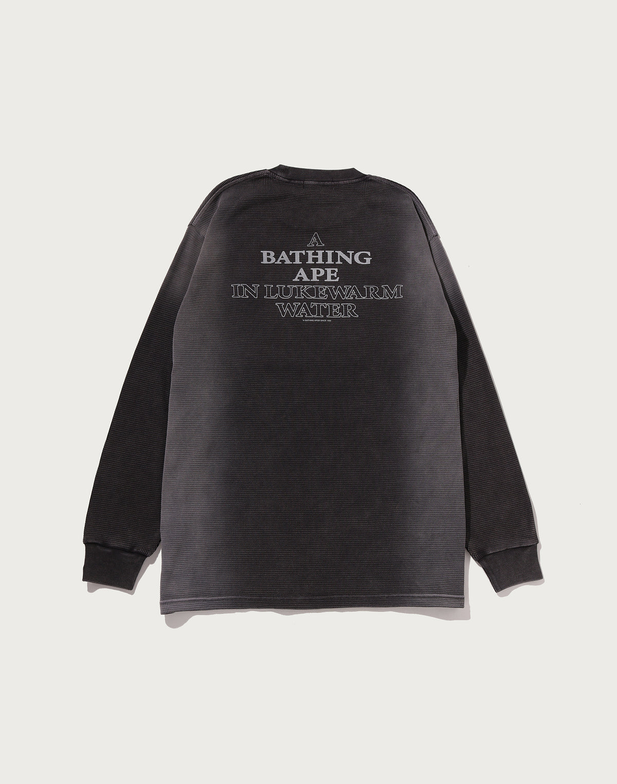 HEAVY WASHED BAPE MILITARY GRAPHIC RELAXED FIT LS TEE MENS