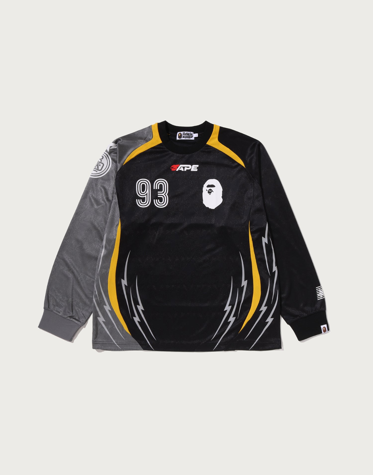 MULTI LOGO RELAXED FIT FOOTBALL LS JERSEY MENS – us.bape.com