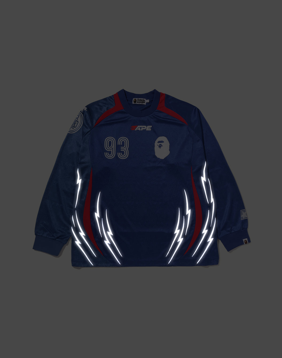 MULTI LOGO RELAXED FIT FOOTBALL LS JERSEY MENS
