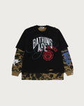 DESTROYED MULTI LOGO 2 IN 1 RELAXED FIT LS TEE MENS