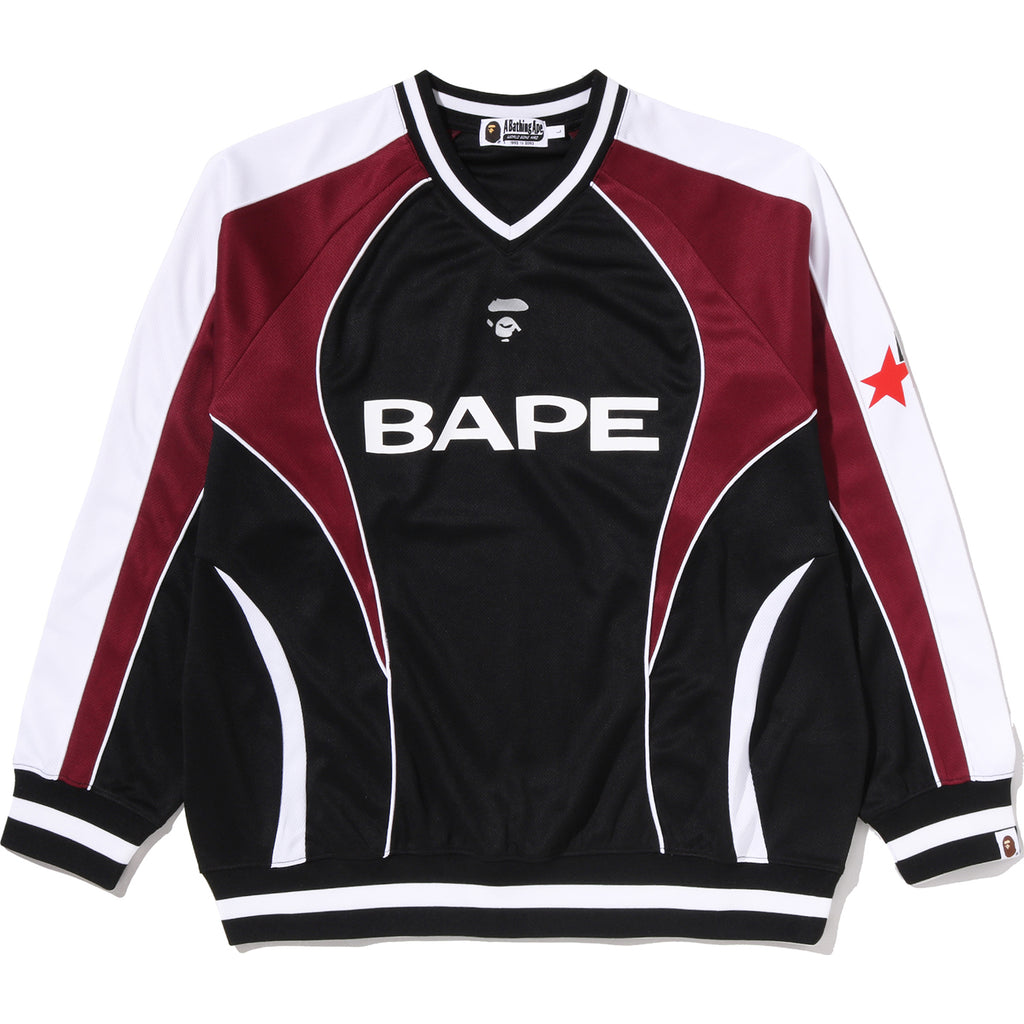 BAPE SOCCER LOGO WARM UP RELAXED FIT LS TEE MENS