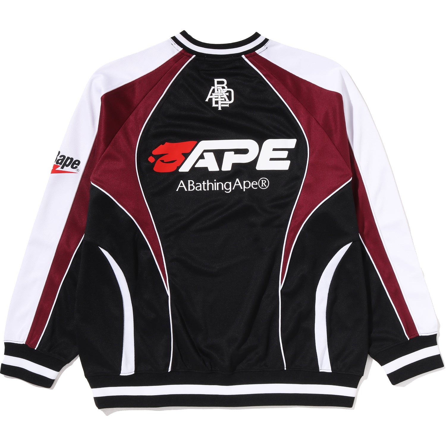 BAPE SOCCER LOGO WARM UP RELAXED FIT LS TEE MENS