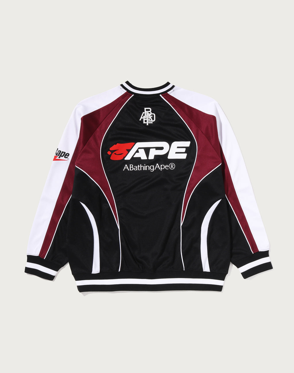 BAPE SOCCER LOGO WARM UP RELAXED FIT LS TEE MENS