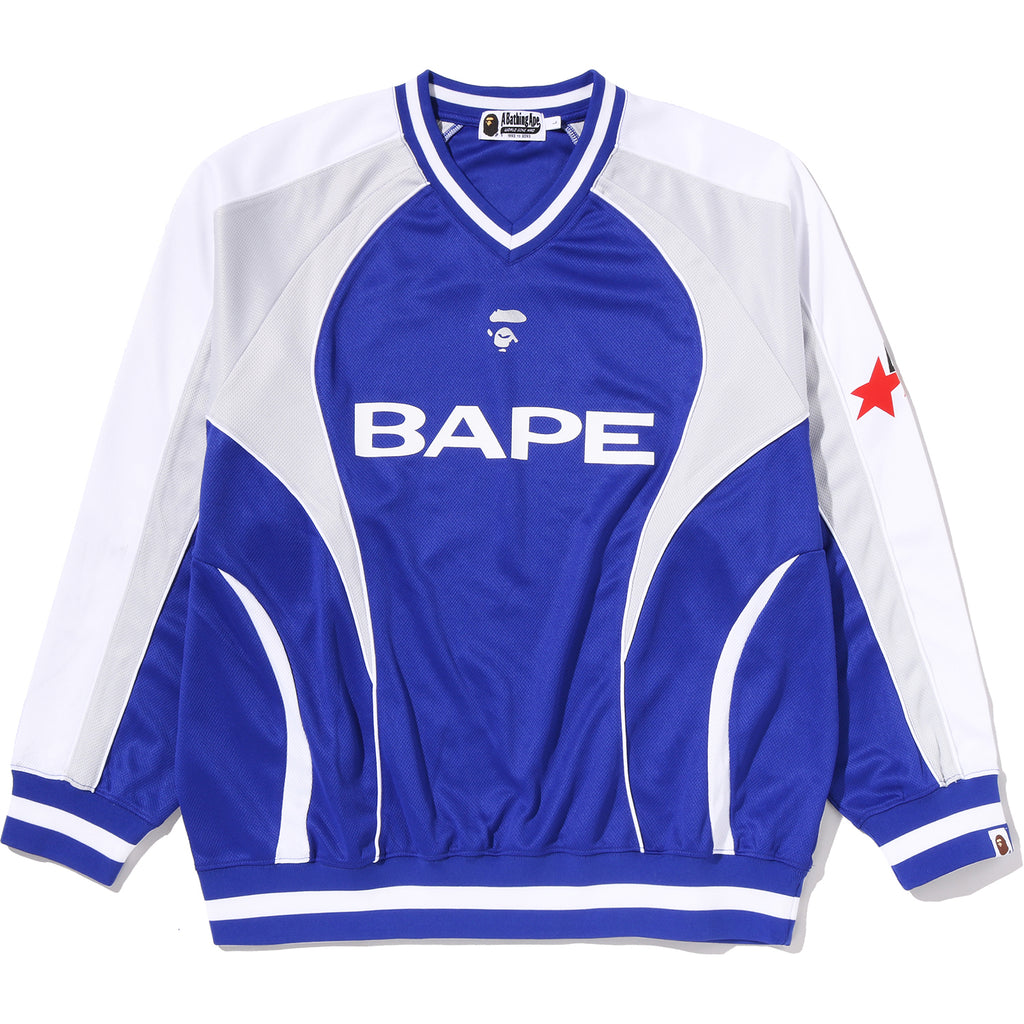 BAPE SOCCER LOGO WARM UP RELAXED FIT LS TEE MENS