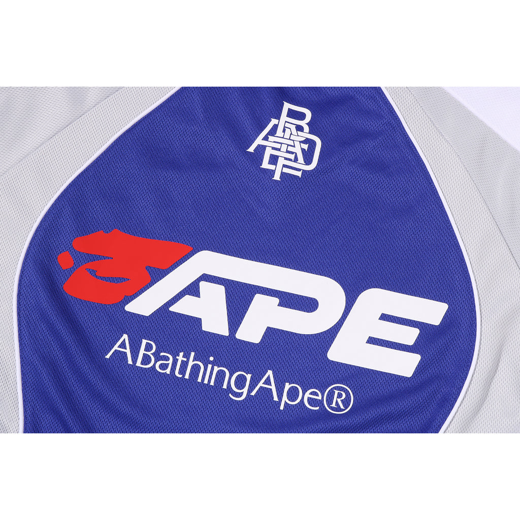 BAPE SOCCER LOGO WARM UP RELAXED FIT LS TEE MENS