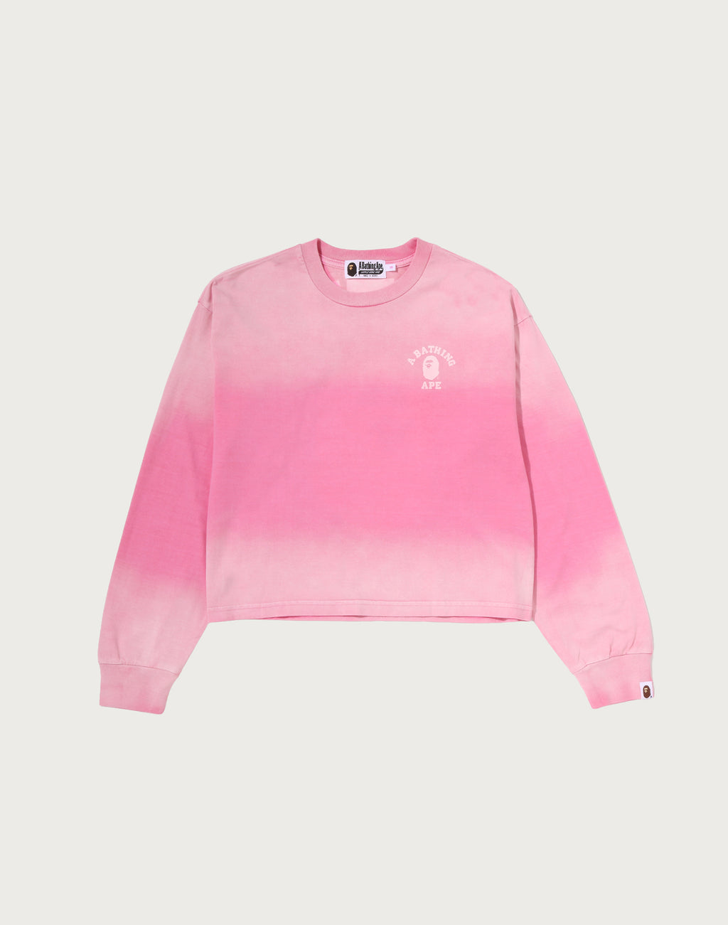 COLLEGE BOXY CROPPED LS TEE LADIES