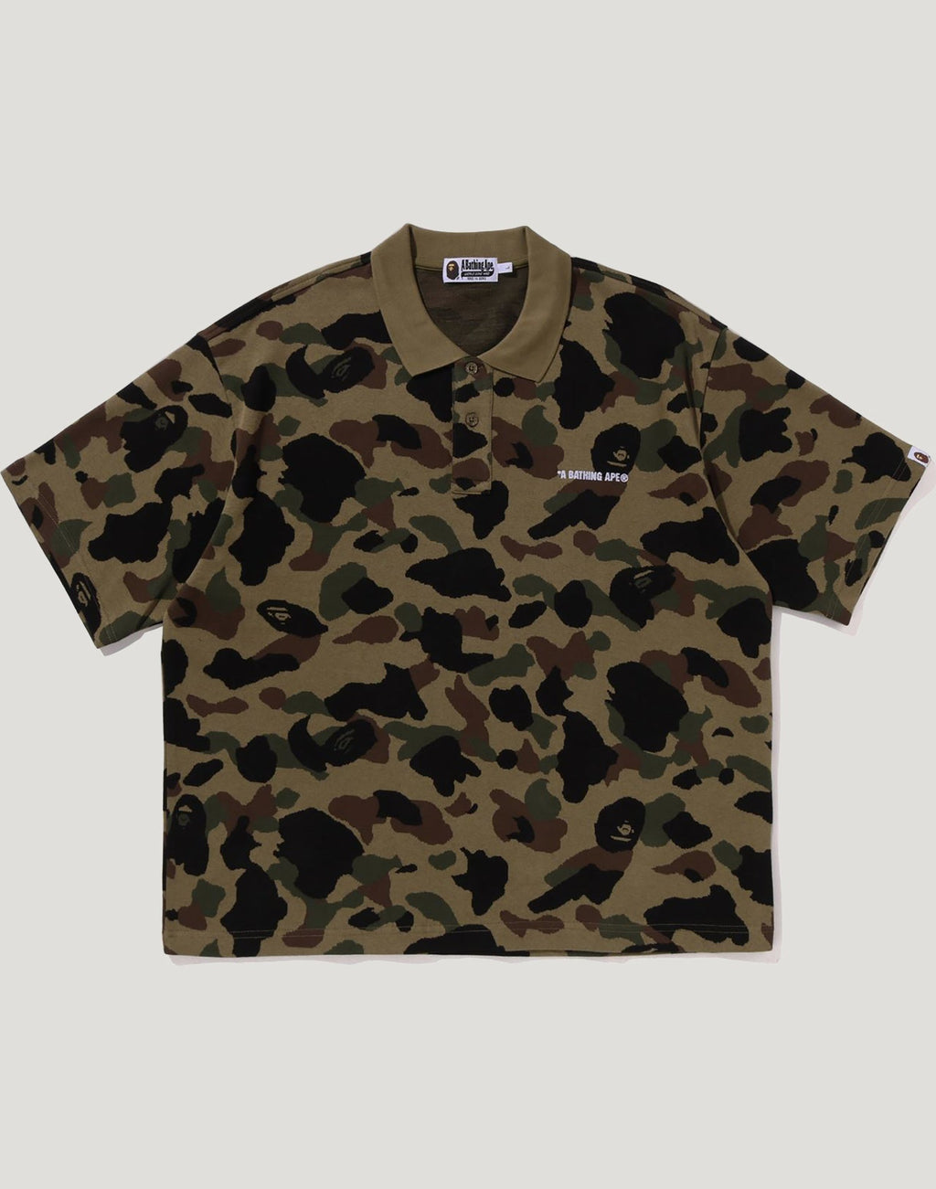 1ST CAMO JACQUARD LOGO RELAXED FIT POLO SHIRT MENS