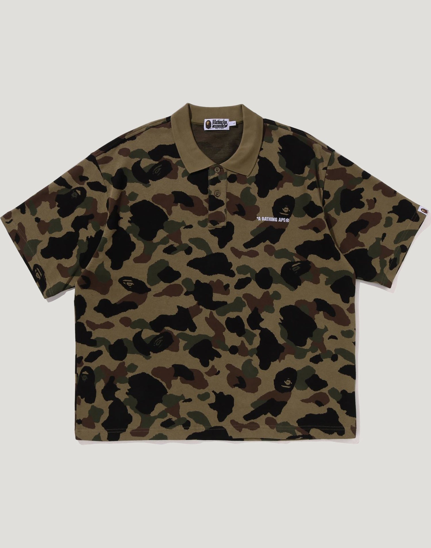 1ST CAMO JACQUARD LOGO RELAXED FIT POLO SHIRT MENS