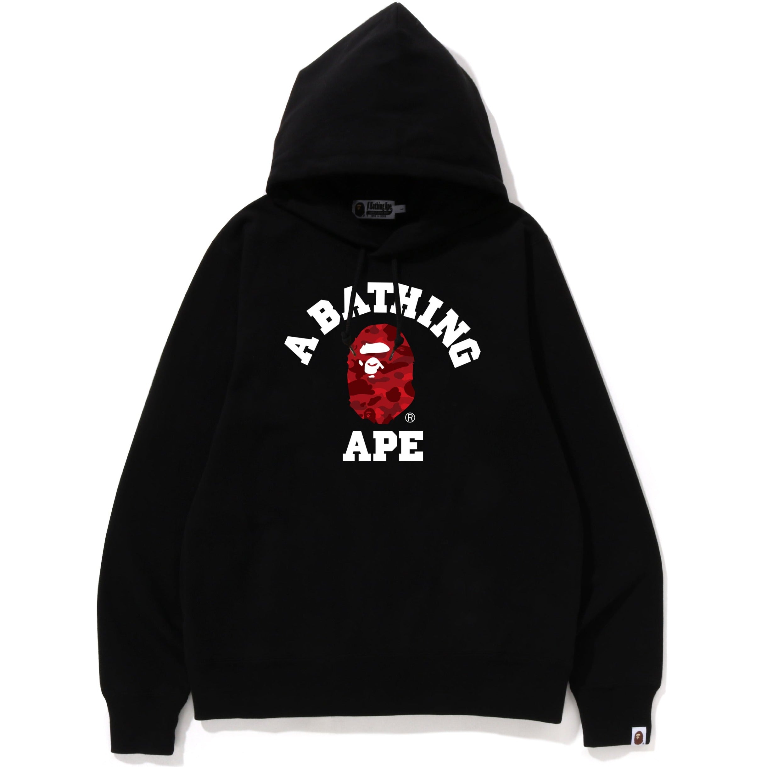 BAPE College & By Bathing Relaxed Fit Ape L/S Tee Black