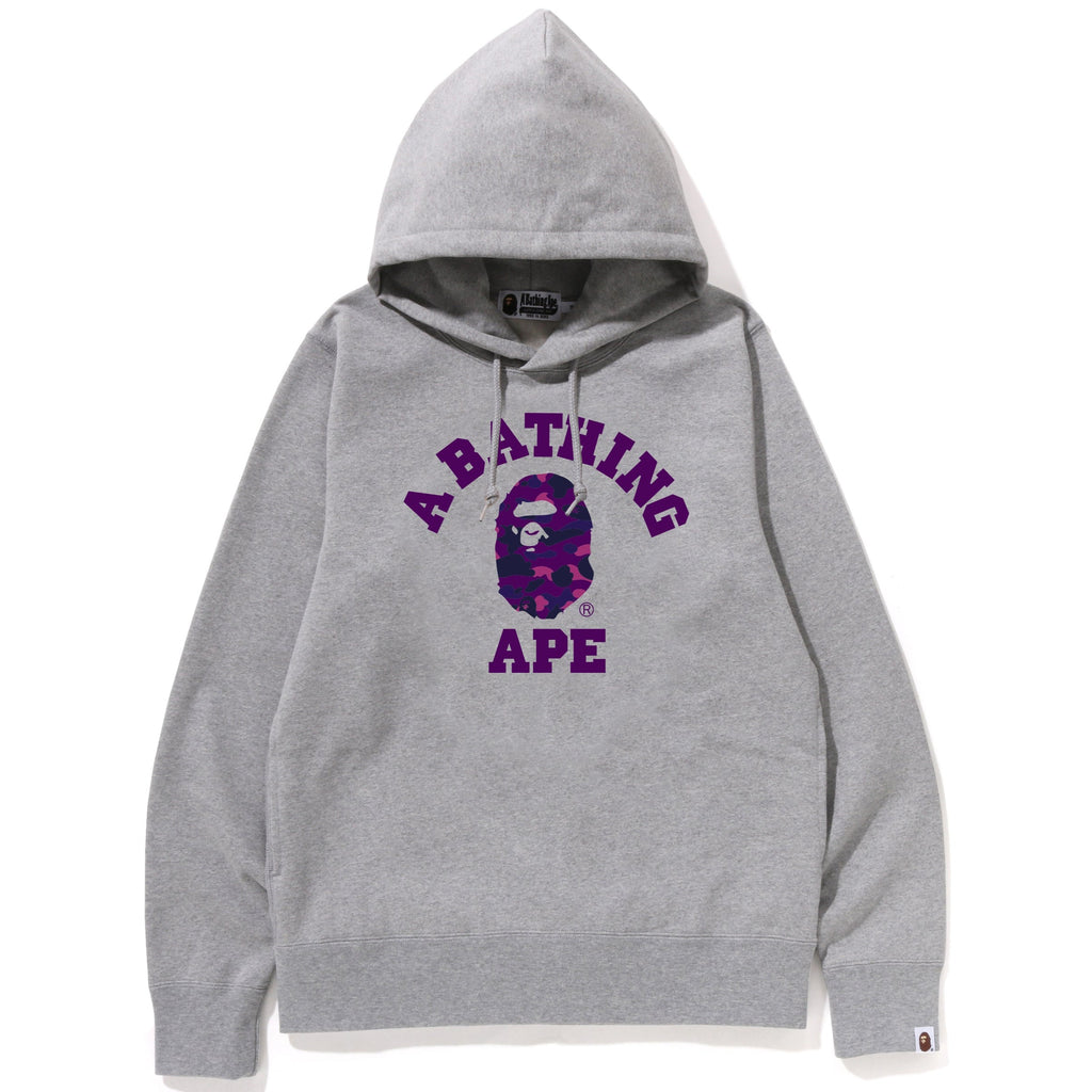 US BAPE COLOR CAMO COLLEGE PULLOVER HOODIE MENS