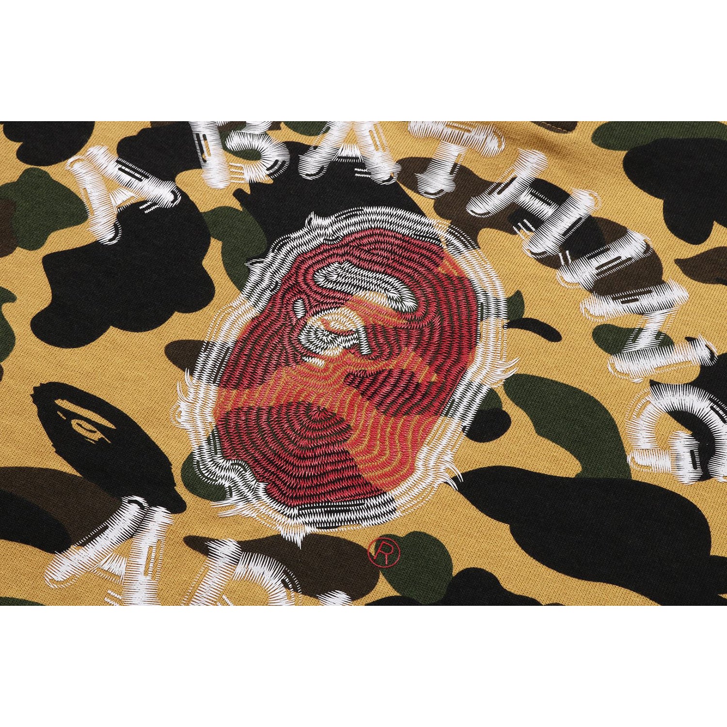 BAPE 1st Camo College Pullover Hoodie (FW23) Yellow