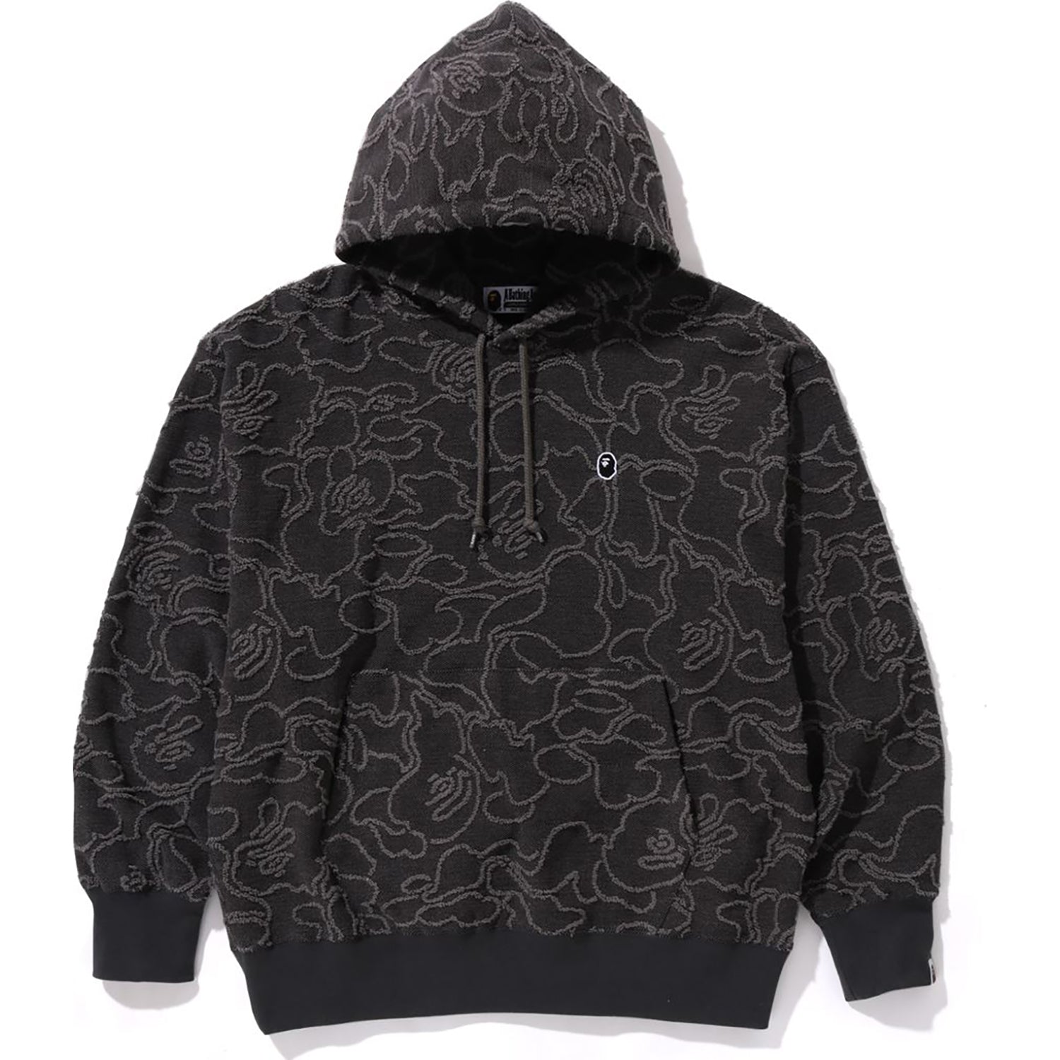 A Bathing Ape Neon Camo Jacquard Relaxed Fit Pullover Hoodie Gray S