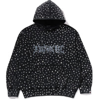 STUDDED LOGO RELAXED FIT PULLOVER HOODIE MENS