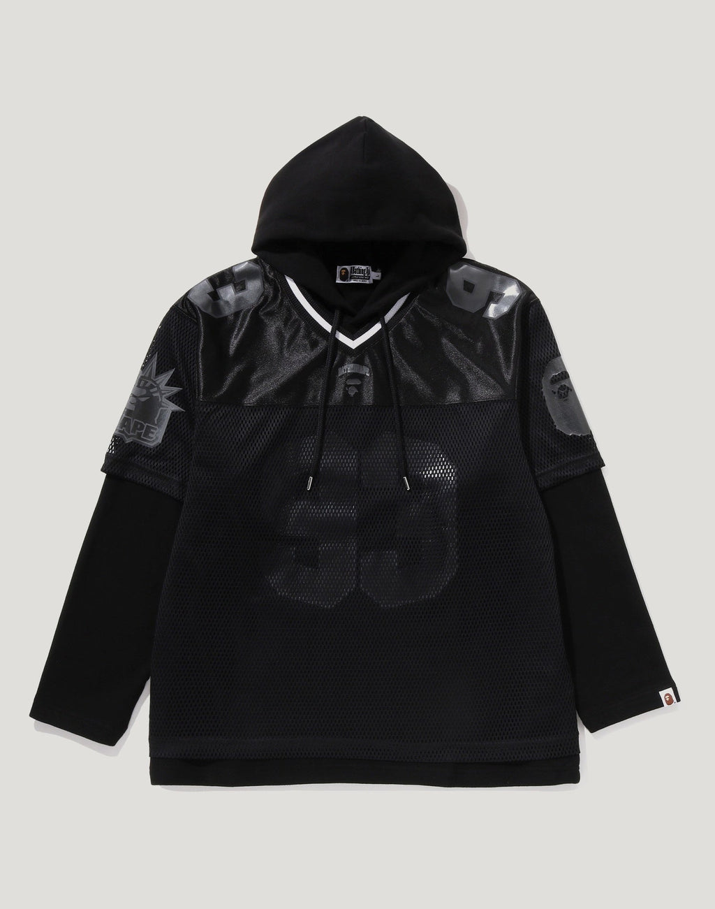 BAPE US BLACK FRIDAY MESH LAYERED RELAXED FIT PULLOVER HOODIE MENS