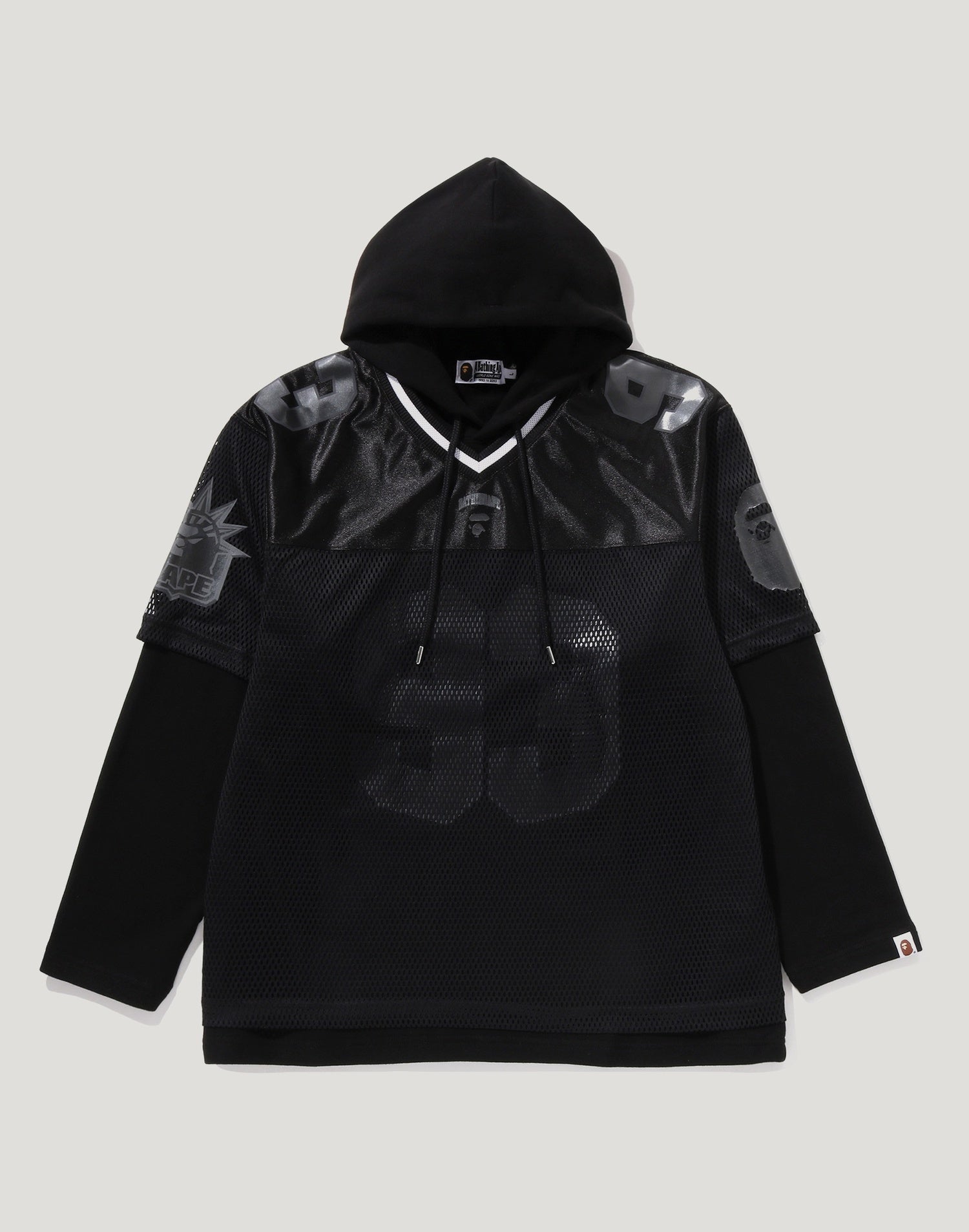 BAPE US BLACK FRIDAY MESH LAYERED RELAXED FIT PULLOVER HOODIE MENS