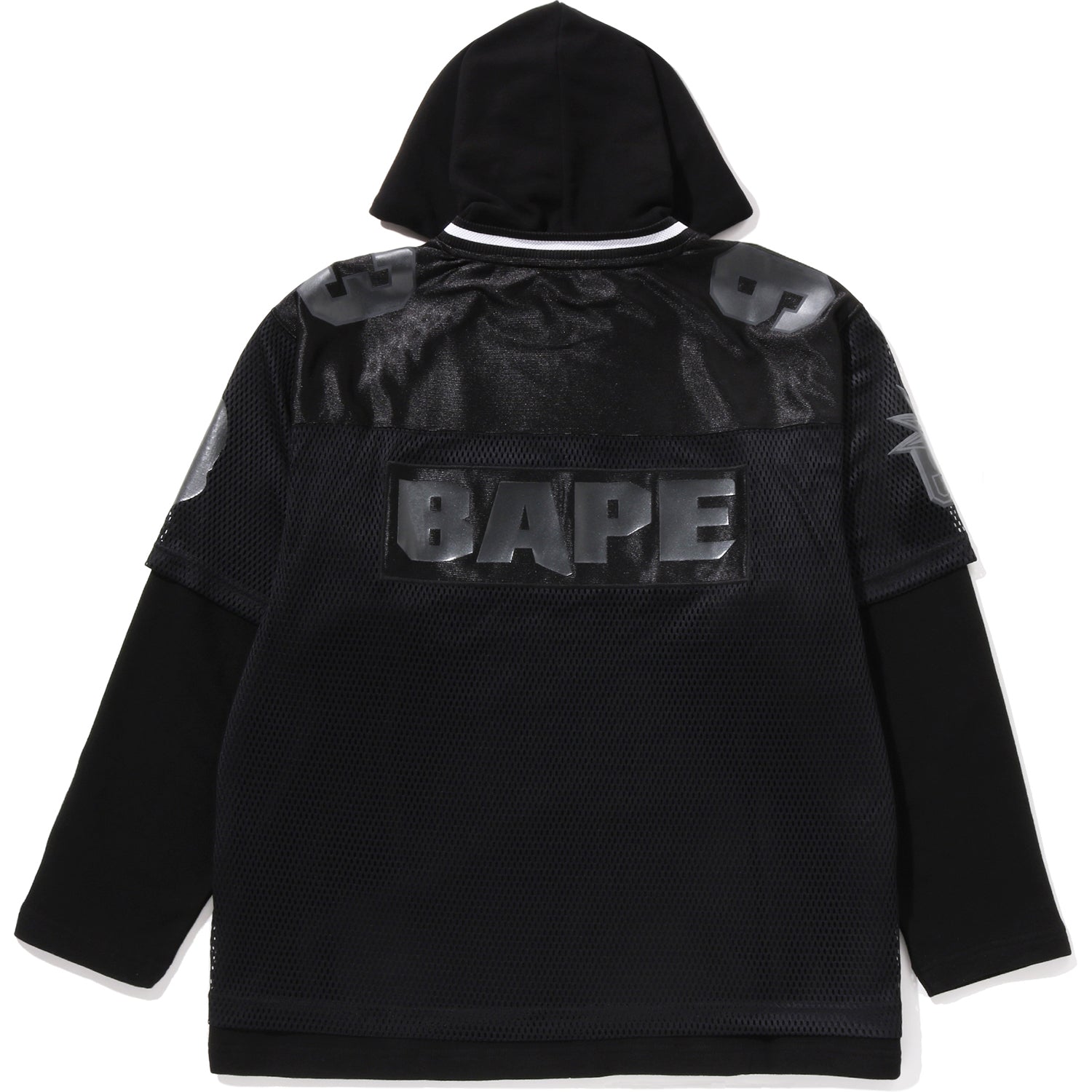 BAPE US BLACK FRIDAY MESH LAYERED RELAXED FIT PULLOVER HOODIE MENS BAPE US BLACK FRIDAY MESH LAYERED RELAXED FIT PULLOVER HOODIE MENS