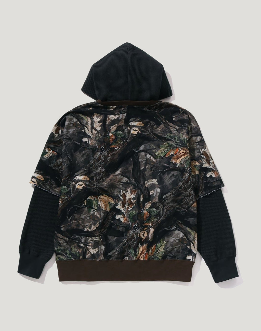 TREE EDGE CAMO LAYERED PULLOVER HOODIE MENS