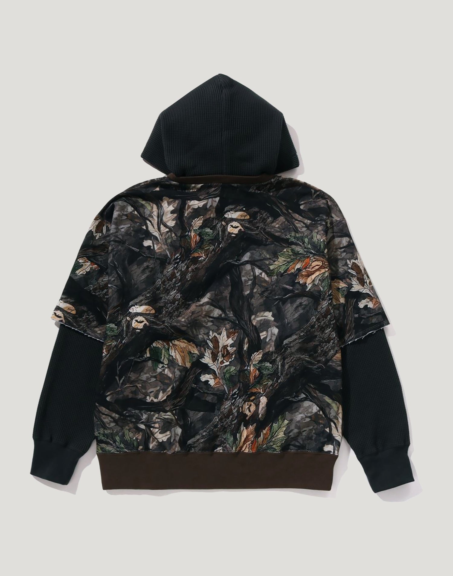 TREE EDGE CAMO LAYERED PULLOVER HOODIE MENS
